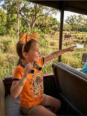 Disney Animal Kingdom "Wild About Adventure" Orange Kids Tee Size S 5/6